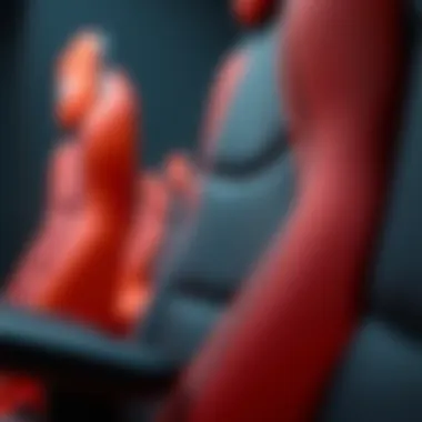 Quality Materials in Gamer Chairs Close-up view of high-quality materials used in racing gamer chairs