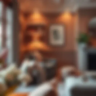 Cozy corner with a large armchair and decorative elements