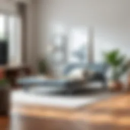 A sleek used folding bed displayed in a modern living space