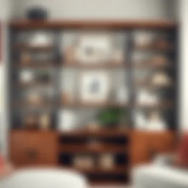 Organized Solid Wood Etagere with Decor Organized solid wood etagere with decorative items and books