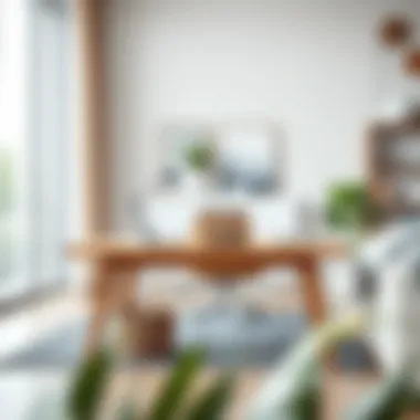 Stylish Pottery Barn study table in a modern home office setting, demonstrating functionality.