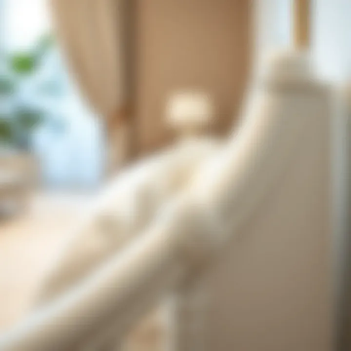 Close-up of white bedrails showcasing material quality