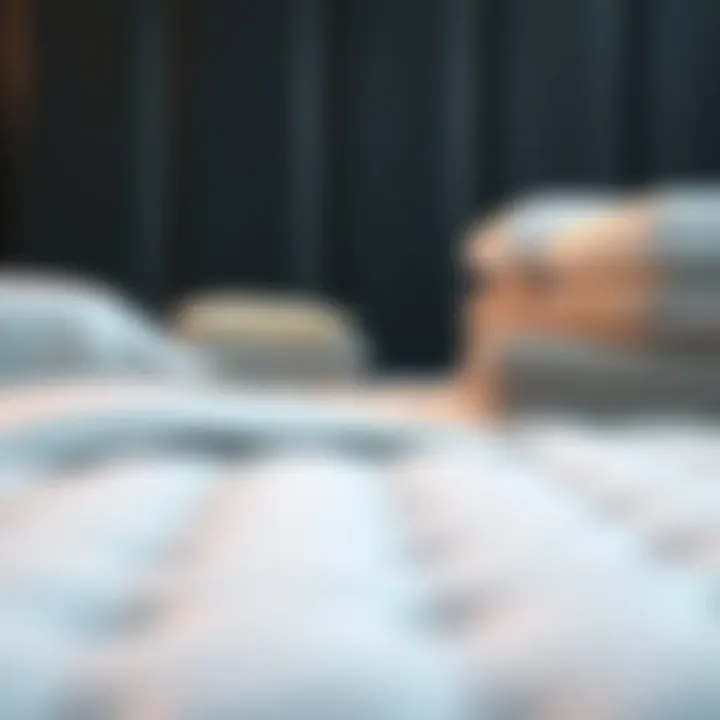 Diverse Mattress Pad Materials Variety of mattress pad materials displayed