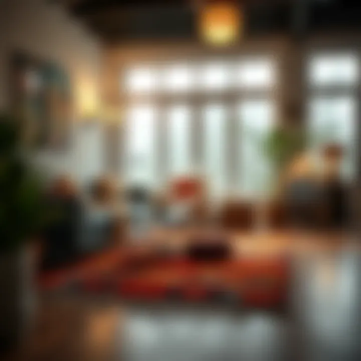 Cozy living room with a colorful runner rug adding charm