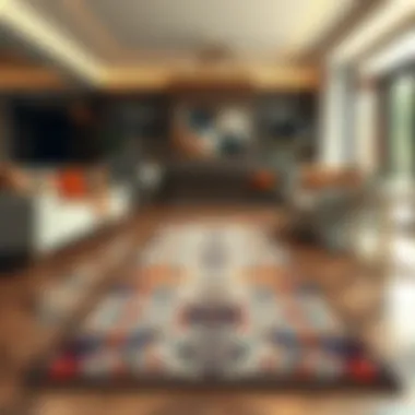 Stylish runner rug showcasing intricate patterns in a chic space