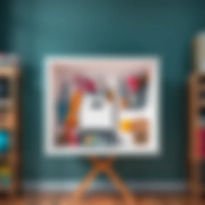 Innovative storage solution utilizing a shadow box for organizing craft supplies