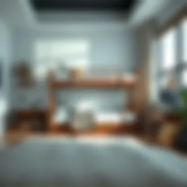 Stylish 3 in 1 Bunk Bed in a Contemporary Setting Elegant 3 in 1 bunk bed design in modern bedroom