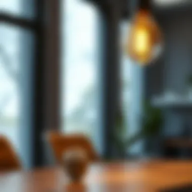 Close-up of a cordless bulb showcasing innovative technology