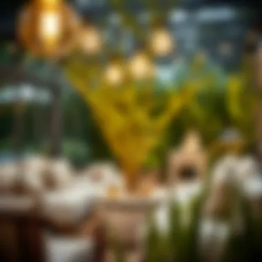 Cordless bulbs in a chic outdoor setting