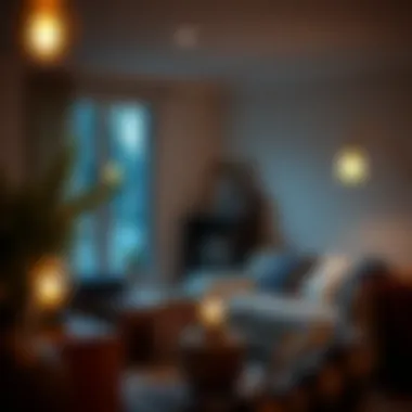 A cozy reading nook enhanced by cordless lighting