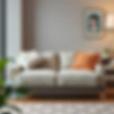 Compact fold-up loveseat showcasing space-saving design