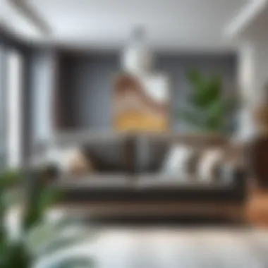 Elegant fold-up loveseat in a modern living room setting