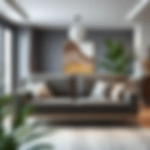 Elegant fold-up loveseat in a modern living room setting