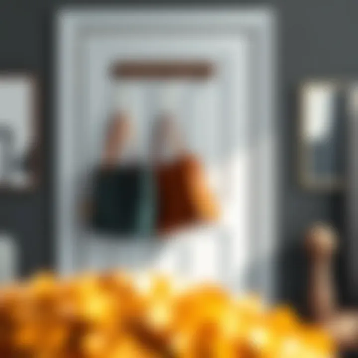 Elegant over the door bag hanger showcasing stylish bags