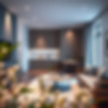 Integration of Kitchenette in Modern Living Space Modern living space featuring a well-integrated kitchenette