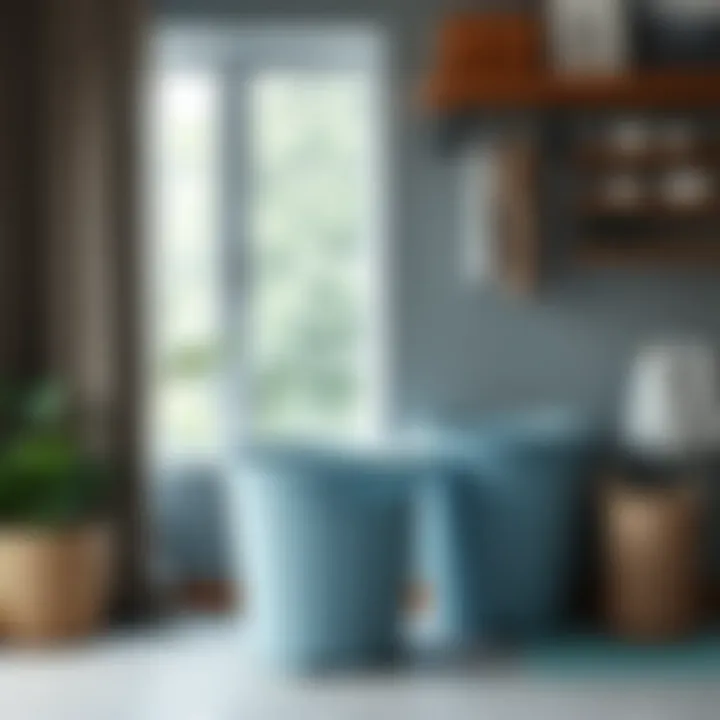 Aesthetic Use of Round Plastic Laundry Baskets Aesthetic integration of round plastic laundry baskets in home decor