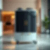 Stylish small kitchen cabinet on wheels with modern design