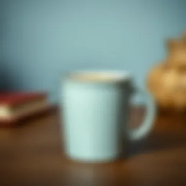 A 5 oz coffee mug made from high-quality ceramic material