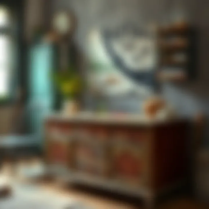 Transforming Vintage Furniture: A DIY Approach A DIY restoration project in progress with paint and tools