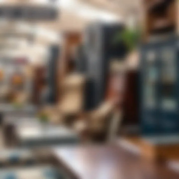 Treasure Trove of Vintage Finds Various vintage furniture pieces displayed in a local market