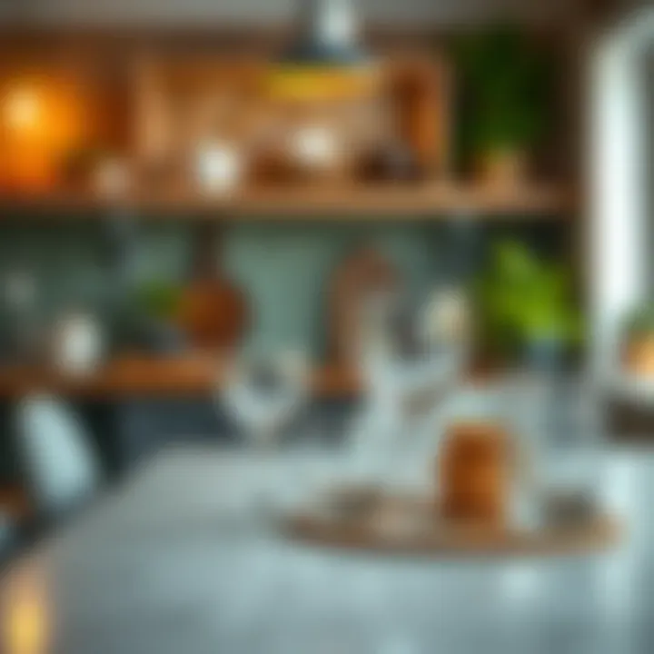 Stylish glassware adding charm to a cozy kitchen decor