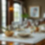 Elegant glassware sets displayed on a beautifully arranged dining table