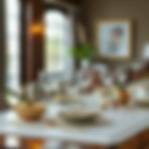 Elegant glassware sets displayed on a beautifully arranged dining table