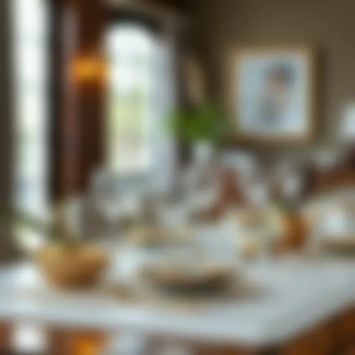 Elegant glassware sets displayed on a beautifully arranged dining table