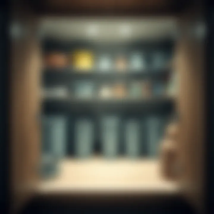 Efficient Storage in Trash Can Pantry Cabinets Organized interior of a trash can pantry cabinet displaying efficient storage