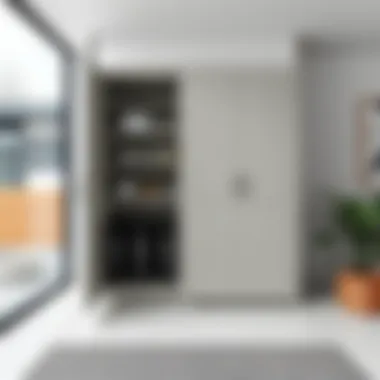 Modern Aesthetics of Trash Can Pantry Cabinets Innovative trash can pantry cabinet design showcasing modern aesthetics