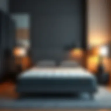 Modern bedroom featuring a tufted mattress