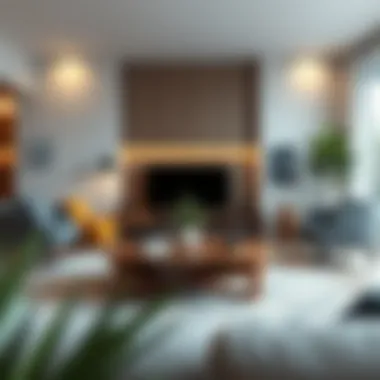 Functional snack table in a cozy living room