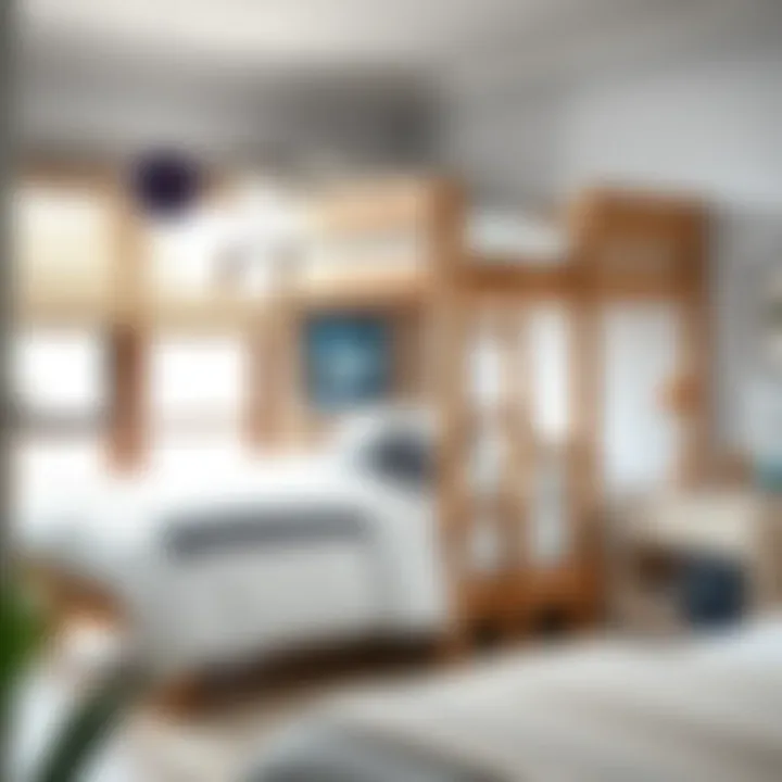 Safety in Twin Full Bunk Beds Safety features of twin full bunk beds with stairs demonstrated in a practical setup