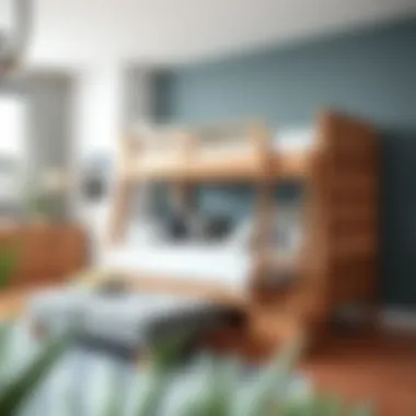 Stylish Bunk Bed Aesthetics Stylish twin full bunk beds with stairs featuring unique design elements