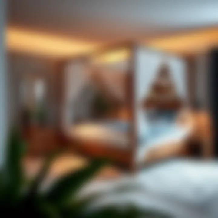 Cozy twin size canopy bed showcasing space optimization