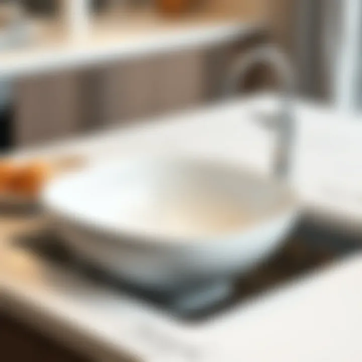 Close-up of an undermount sink bowl showcasing its sleek design