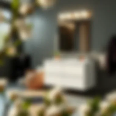 Contemporary Bathroom Vanity with Innovative Storage Contemporary bathroom vanity featuring innovative storage solutions