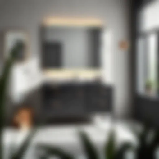 Elegant modern bathroom vanity showcasing sleek lines and refined aesthetics