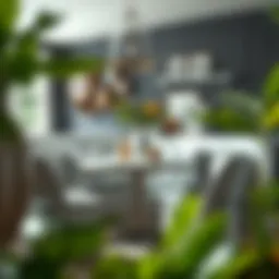 Compact round kitchen table enhancing a cozy dining nook