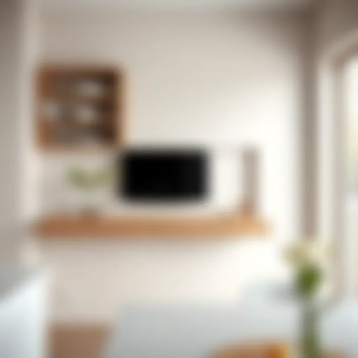 Elegant wall-mounted table creating a modern dining experience