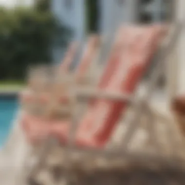 Close-up of refurbished deck chairs showcasing craftsmanship