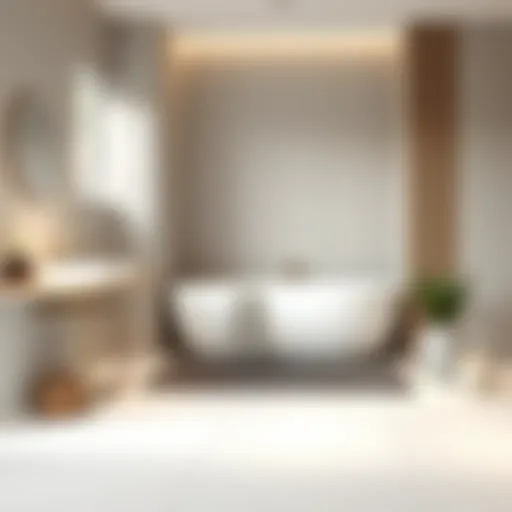 Elegant Narrow Bathroom Mat in Modern Decor Elegant narrow bathroom mat complementing modern decor