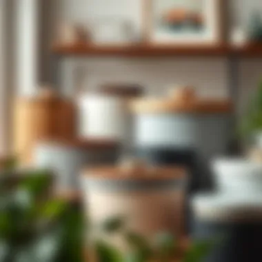 Functional bins with lids in various materials