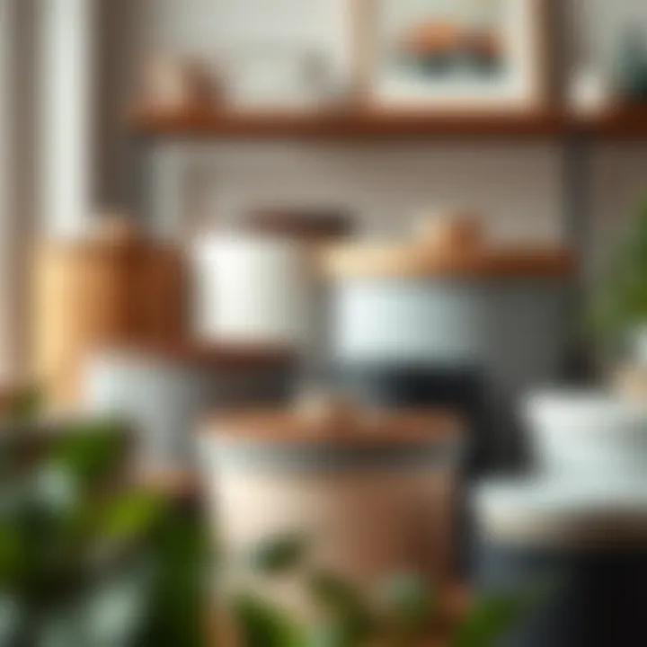 Functional bins with lids in various materials