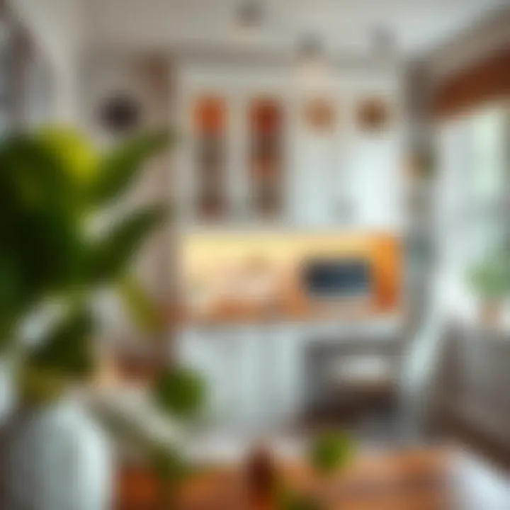 Functional 12-inch cabinet in a cozy home office