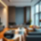 Stylish 12-inch wide cabinet in modern living room