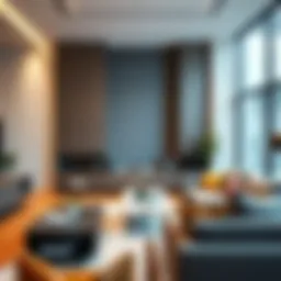 Stylish 12-inch wide cabinet in modern living room