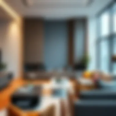 Stylish 12-inch wide cabinet in modern living room