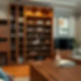 Elegant wooden bookshelf showcasing craftsmanship