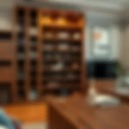 Elegant wooden bookshelf showcasing craftsmanship